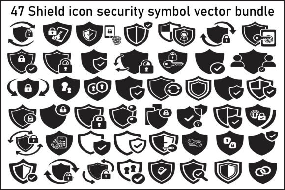 47 Shield Security Icon Vector Bundle: A Comprehensive Design Resource