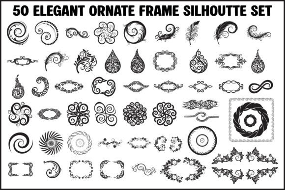 50 Elegant Ornate Frame Silhouettes