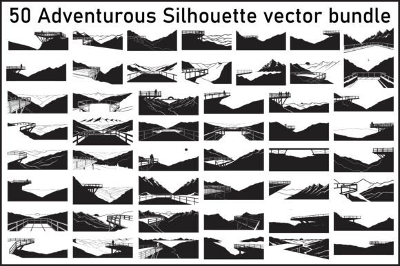 Adventurous Mountain Viewpoint Silhouettes