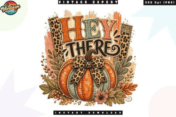 Autumn Pumpkin Leopard Bow Patchwork PNG