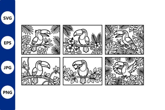 Bringing the Jungle to Life: The Versatility of Panel Toucan Line Art