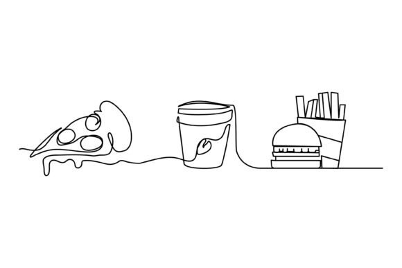Continuous Line Design of Fast Food and Drinks: A Practical Asset for Modern Branding