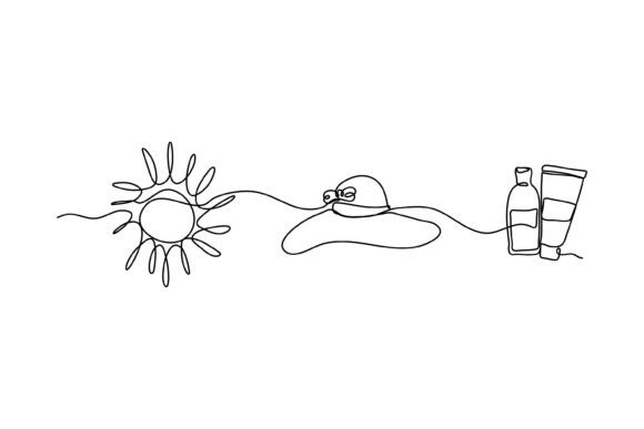 Continuous Line Design of Hat: Minimalist Art