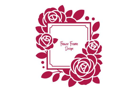 Elevate Your Designs with the Bold Rose Floral Rectangle Frame Vector