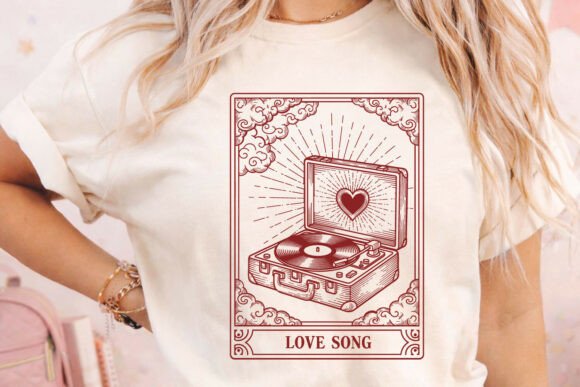 Evaluating the Vintage Love Song Tarot Record SVG PNG for Creative Projects
