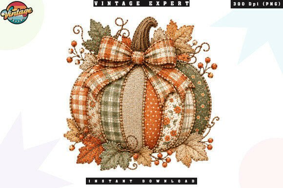 Floral Pumpkin Autumn Patchwork PNG: A Practical Asset for Seasonal Design