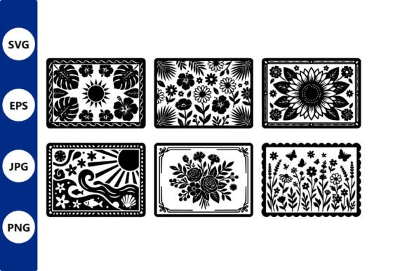 Floral Stamp Pattern Bundle with Bold Designs