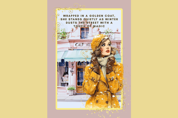 Golden Winter Fashion Illustration Guide