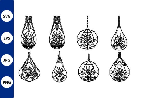 Hanging Terrarium Line Art Collection