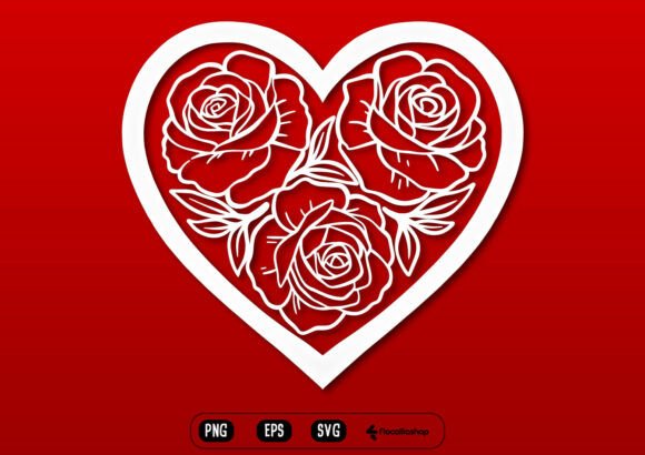 Heart Shaped Floral Ornament SVG Guide