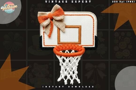 Mastering the Basketball Hoop with Bow Crochet PNG for Professional Results
