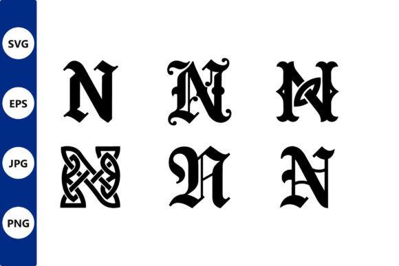 Ornate Blackletter N Glyphs in Dramatic: A Practical Guide for Designers and Creators