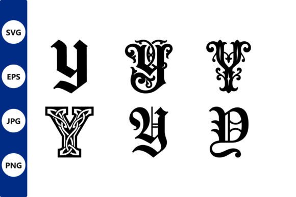 Ornate Gothic Letter Set Vector Design