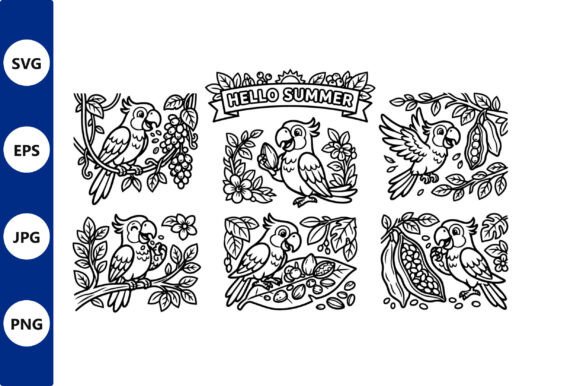 Parrots on Branches with Fruit: A Vibrant Summer Design Guide