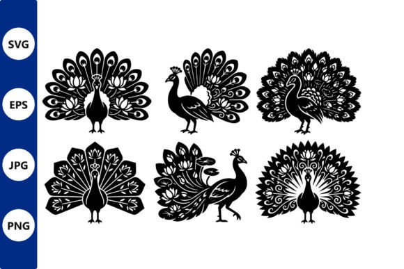 Peacock Silhouette Vector Art Collection: A Practical Asset for Designers