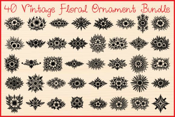 Reviving Timeless Elegance: The Strategic Value of the 40 Vintage Floral Ornament Bundle