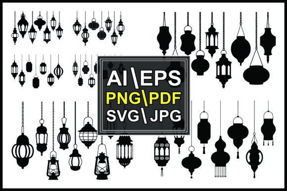 Silhouette Hanging Lanterns and Lamps