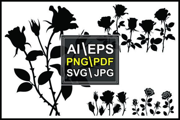 Silhouette Rose Bouquet: Stages of Bloom