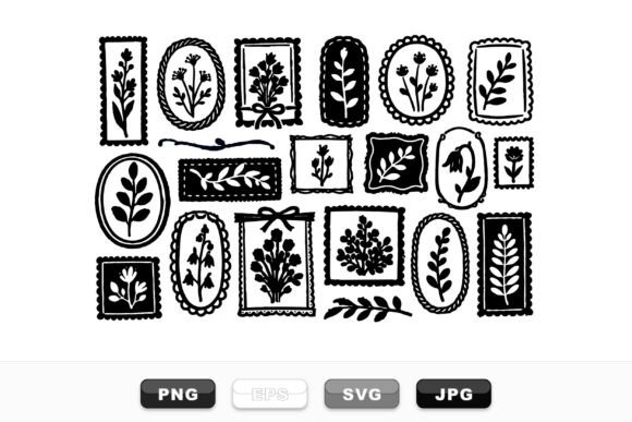 Strategic Branding with the Rustic Botanical Frame Clipart Set