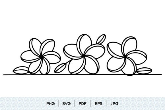 Transform Your Designs with the Plumeria Flower Border SVG