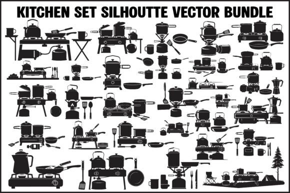 Unlocking Creative Potential: A Comprehensive Guide to the Kitchen Set Silhouette Vector Bundle