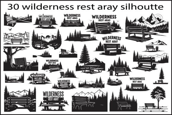 Wilderness Rest Area Bench Silhouette Guide